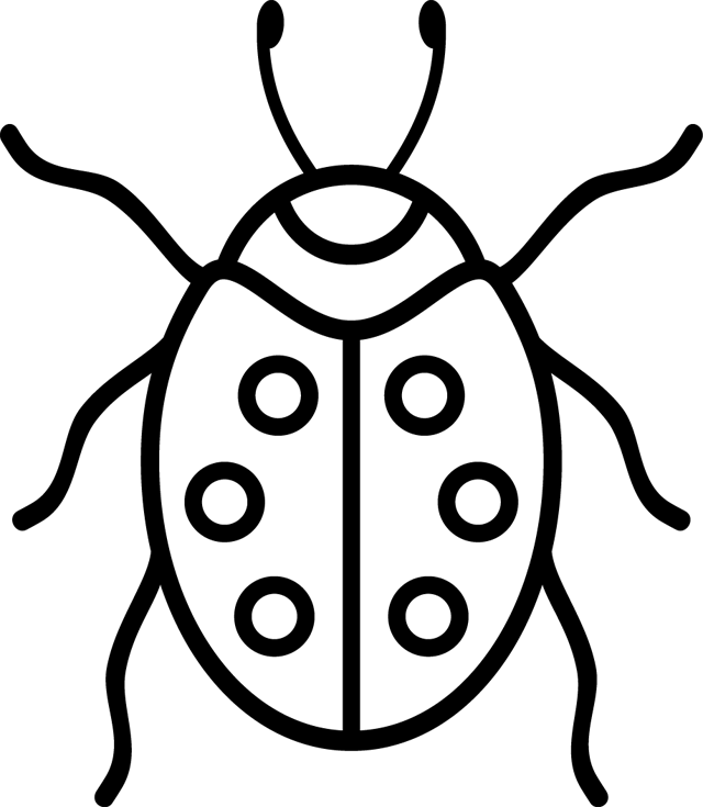 Coloriage Petit Insecte Coccinelle Rouge - Coccinelle à imprimer