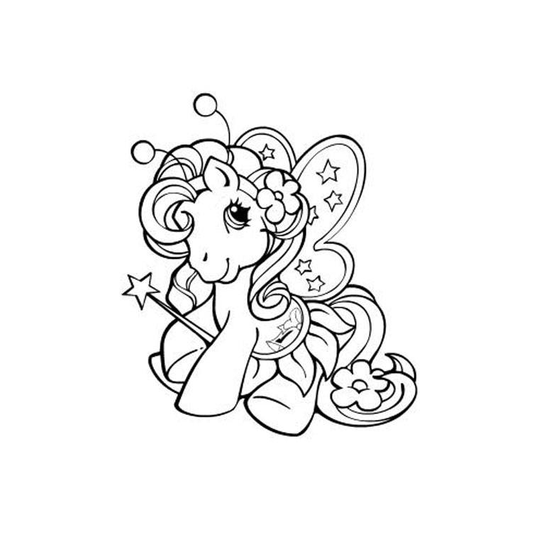 Coloriage Petit Poney Princesse - Poney à imprimer