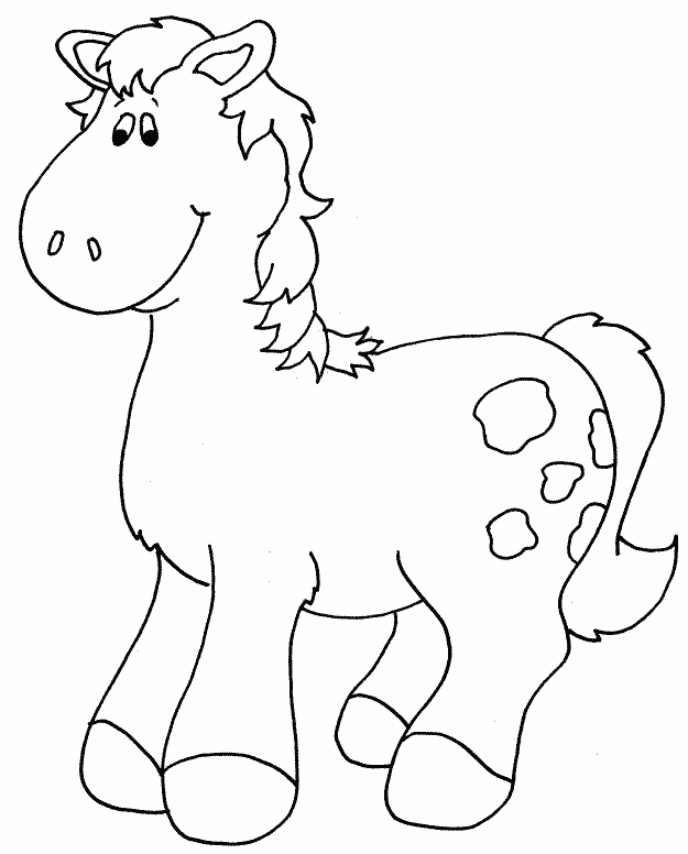 Coloriage Petit Poney - Cheval à imprimer