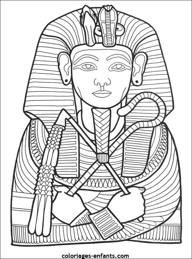 Coloriage Pharaon Égypte Ancien - Égypte à imprimer