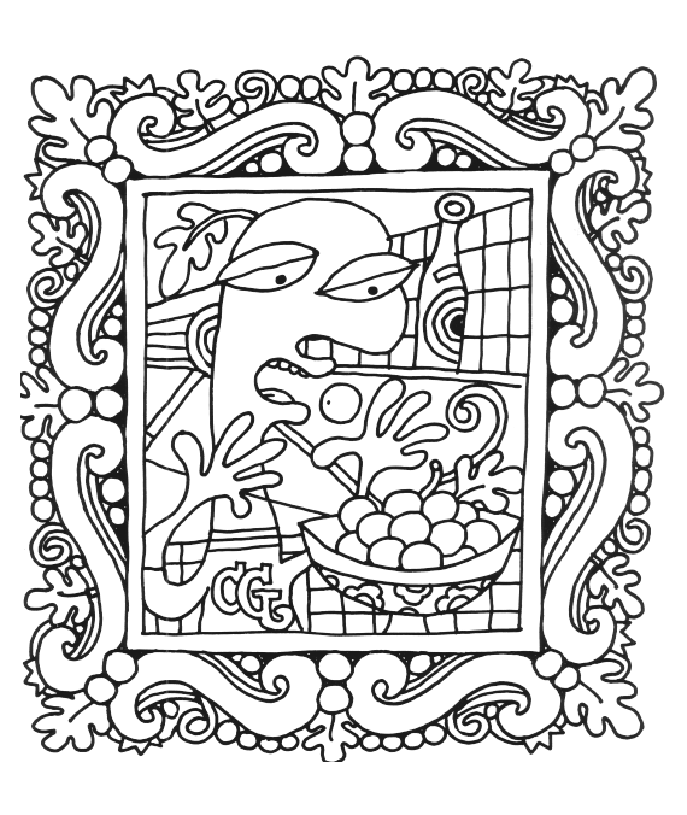 Coloriage Picasso - Art à imprimer