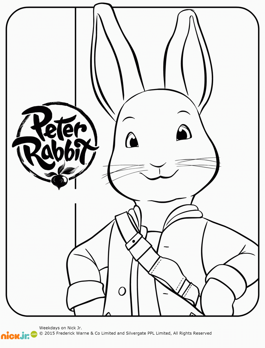 Coloriage Pierre Lapin En Anglais Peter Rabbit - Pierre lapin à imprimer