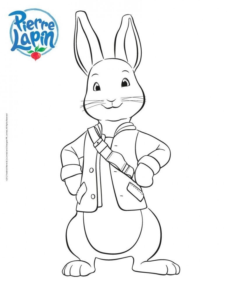 Coloriage Pierre Lapin Le Petit Lapin Courageux - Pierre lapin à imprimer