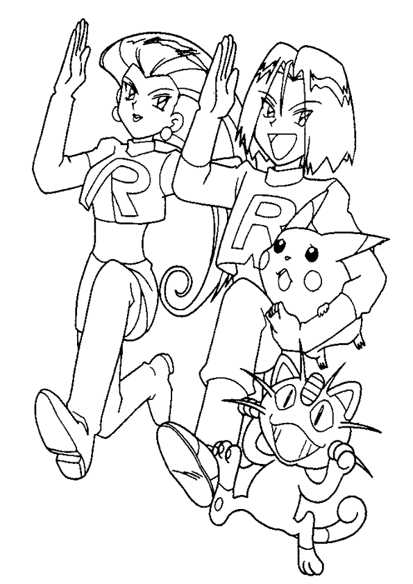 Coloriage Pikachu joyeux les joues étincelantes - Pikachu à imprimer