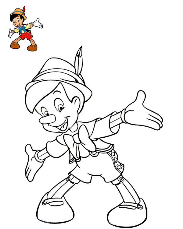Coloriage Pinocchio Enfant - Pinocchio à imprimer