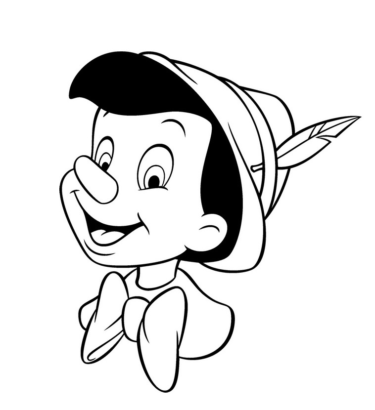 Coloriage Pinocchio Rit Et Parle Comme Un Enfant - Pinocchio à imprimer