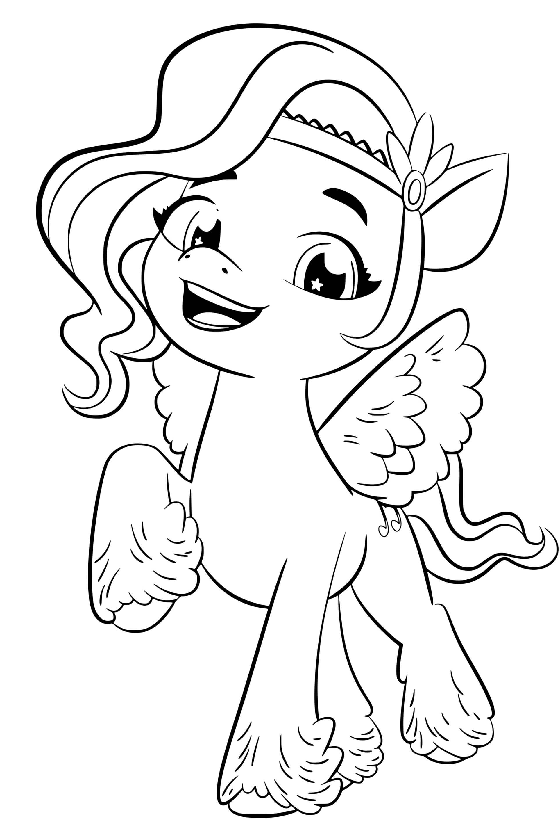 Coloriage Pipp Petals princesse pop star - Poney à imprimer