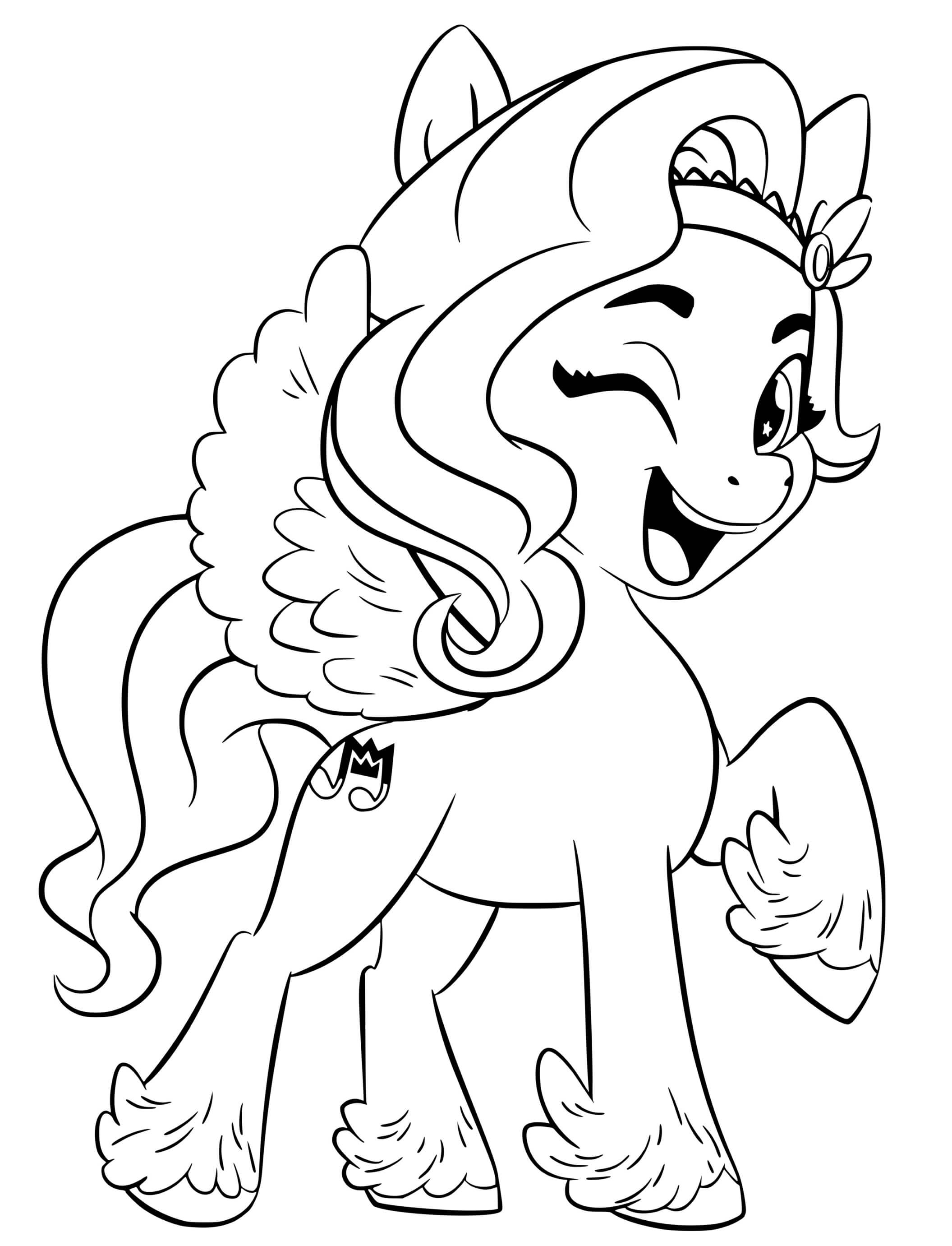 Coloriage Pipp Petals chanteuse talentueuse - Poney à imprimer