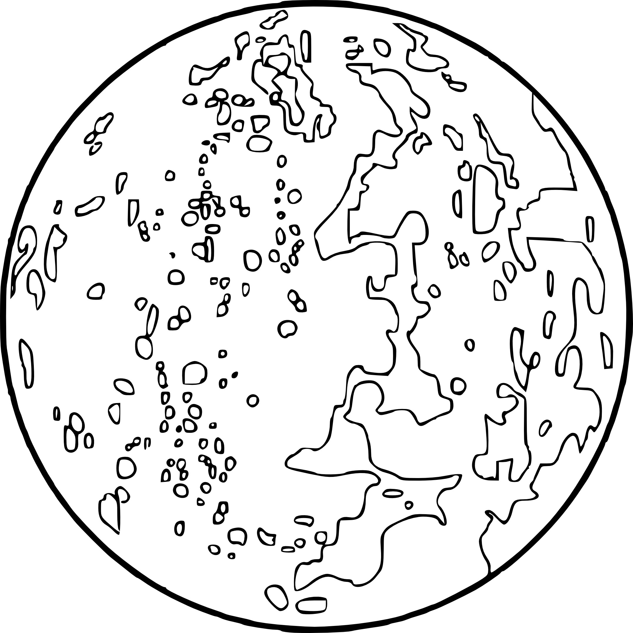 Coloriage Planète Mercure - Planète à imprimer