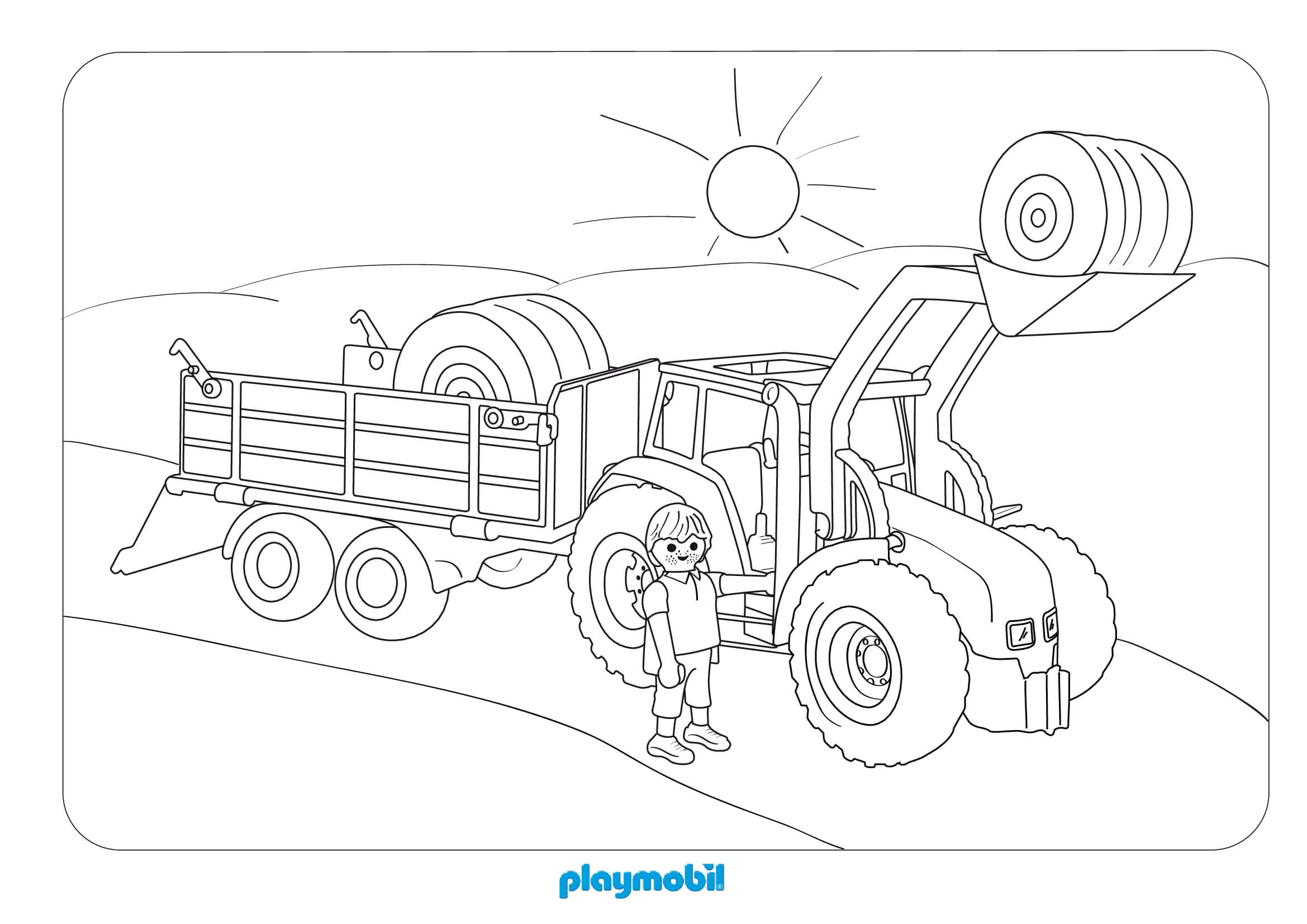 Coloriage Playmobil A La Ferme - Playmobil à imprimer