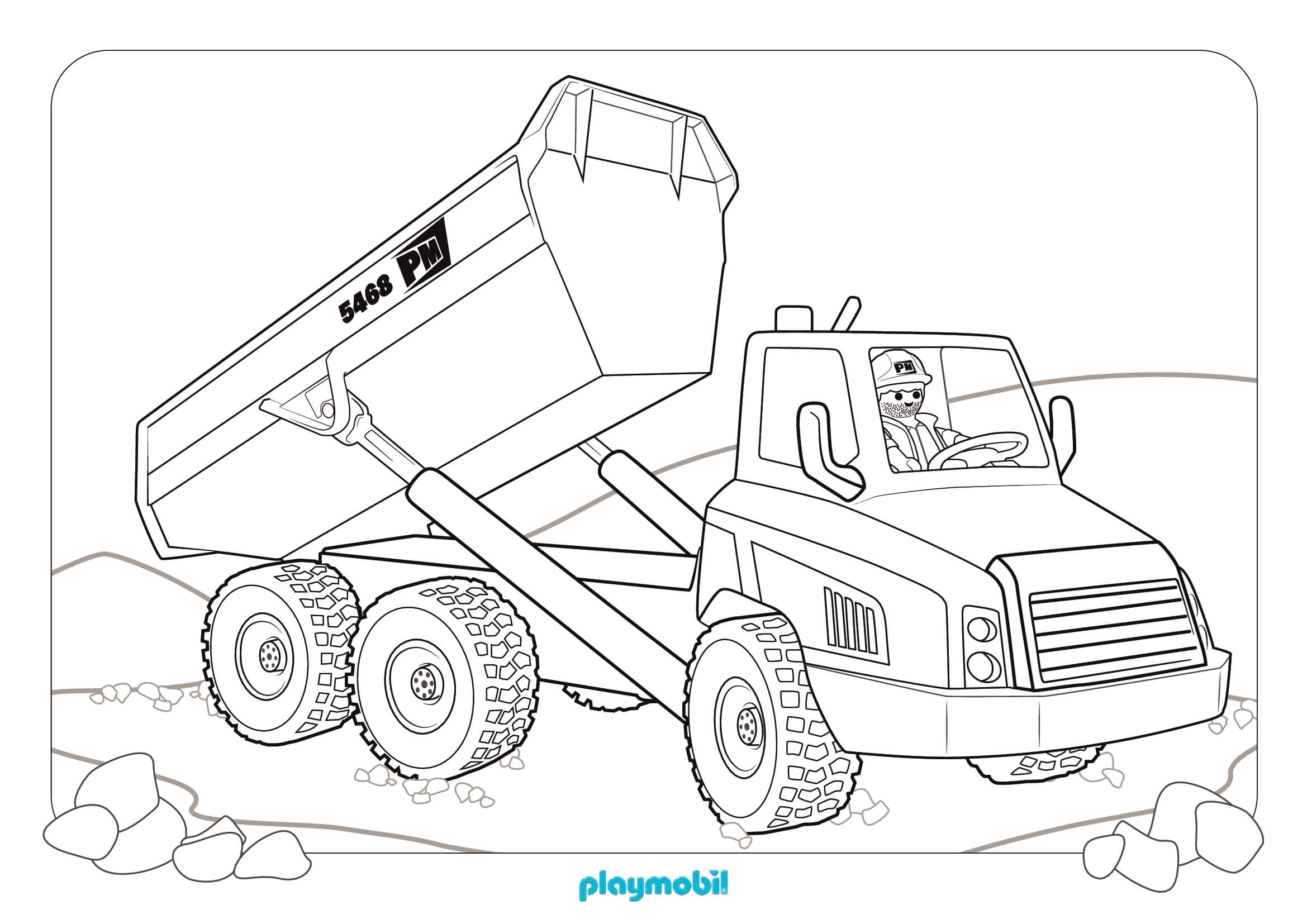 Coloriage Playmobil Chatier De Construction - Playmobil à imprimer