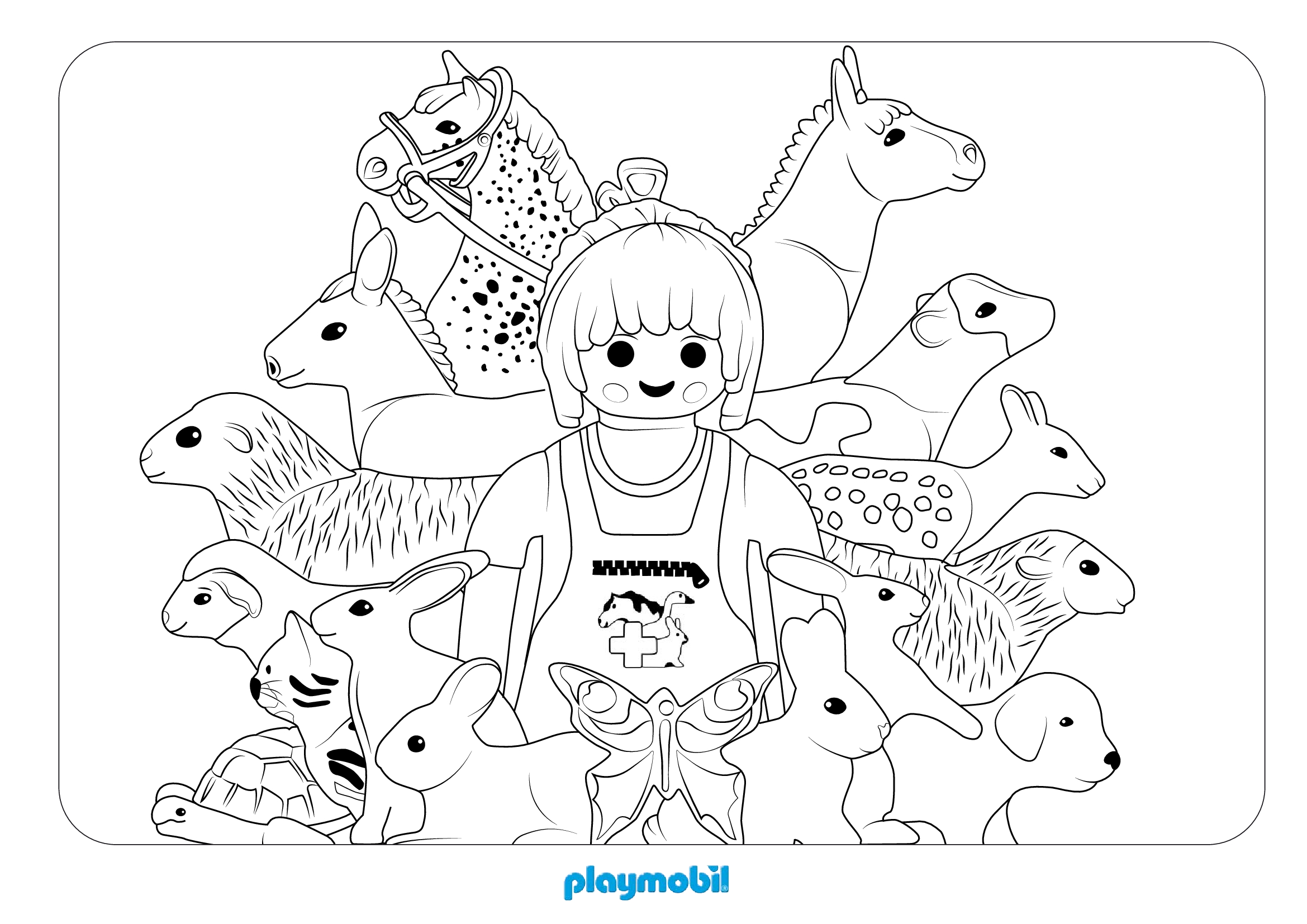 Coloriage Playmobil Le Vétérinaire - Playmobil à imprimer