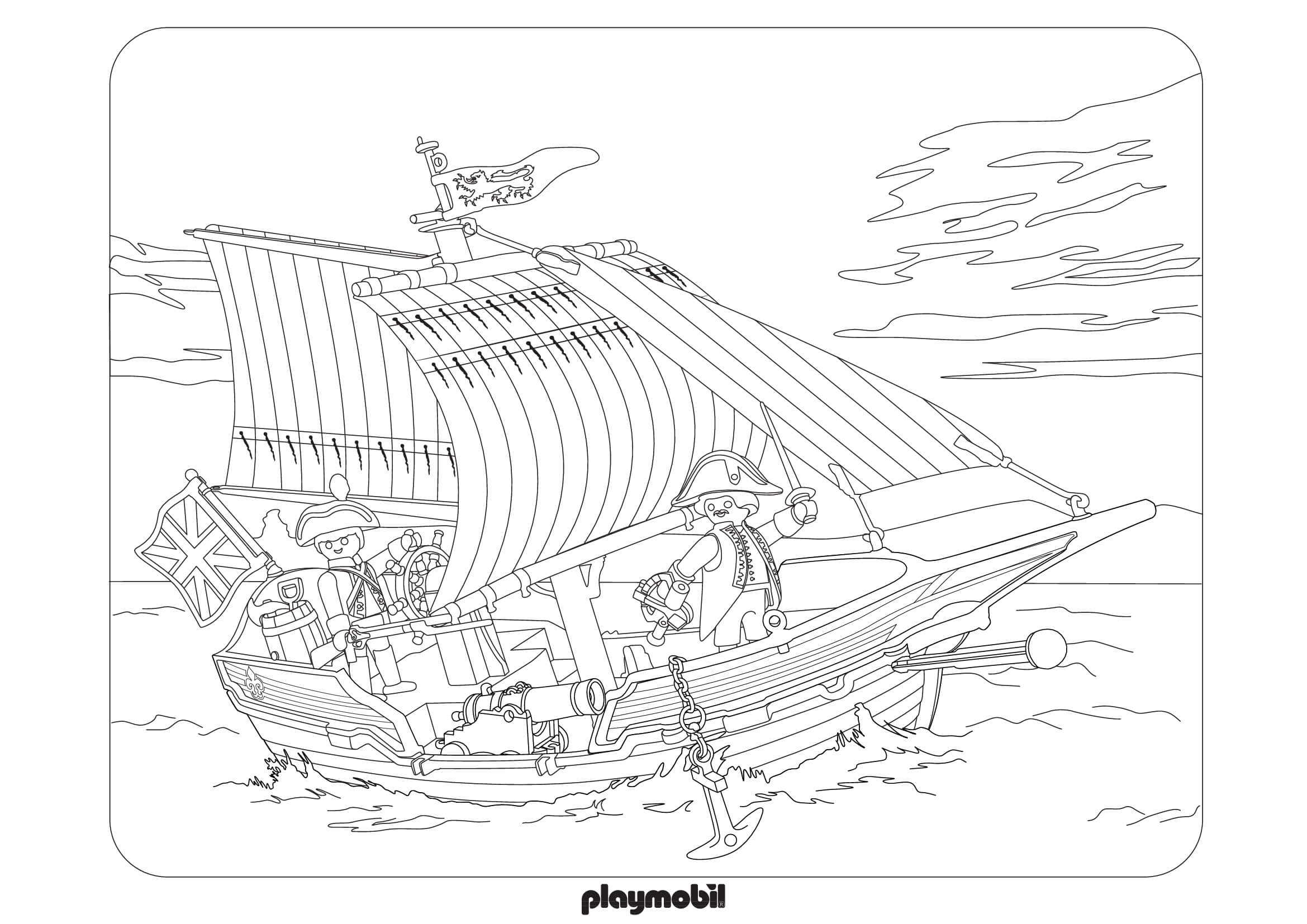Coloriage Playmobil Les Pirates - Playmobil à imprimer