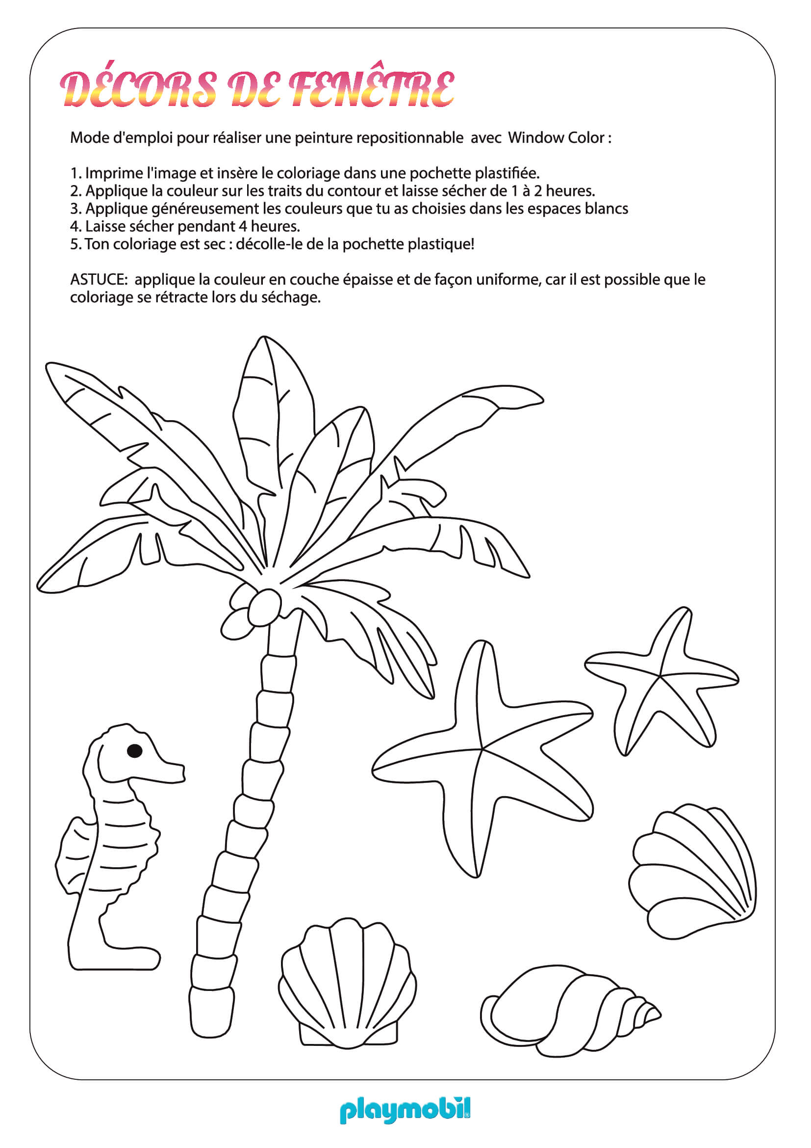 Coloriage Playmobil Mer Et Plage - Playmobil à imprimer