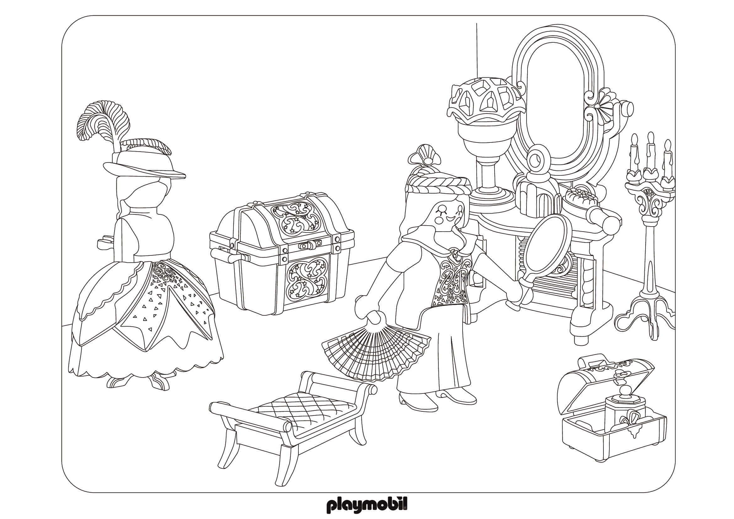 Coloriage Playmobil Palais De Princesses - Playmobil à imprimer