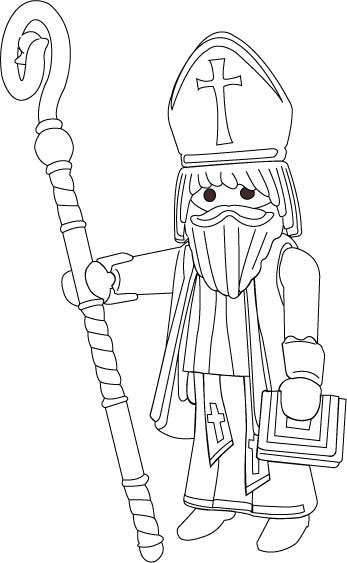 Coloriage Playmobil Père Noël - Noël à imprimer