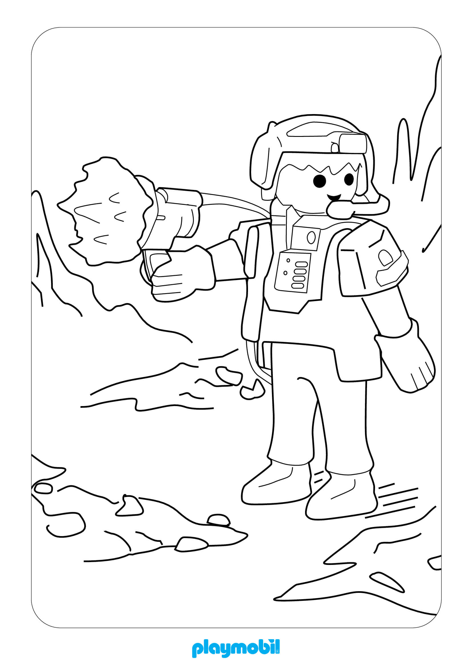 Coloriage Playmobil Top Agent Secret - Playmobil à imprimer