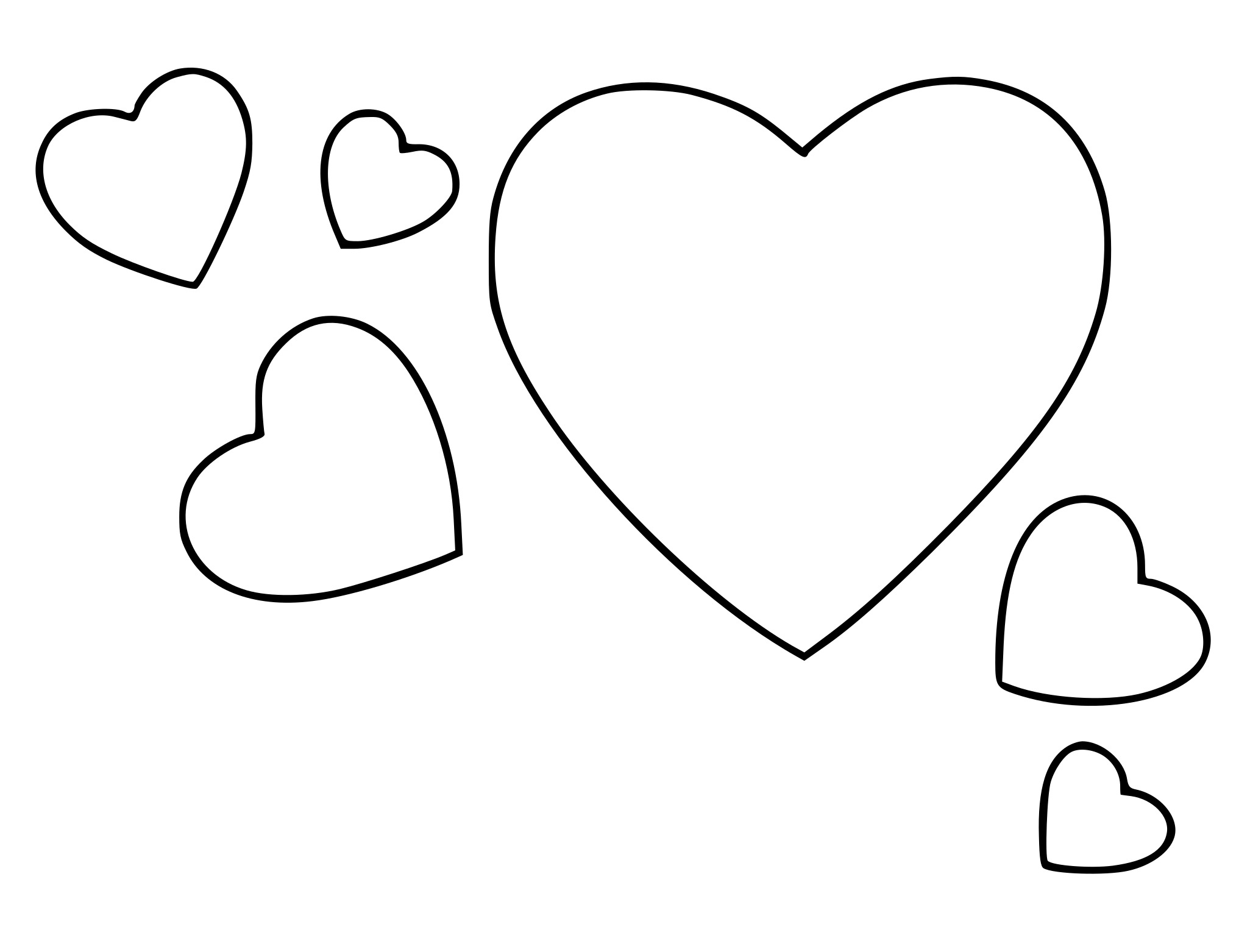 Coloriage Plein De Cœurs - Maternelle à imprimer