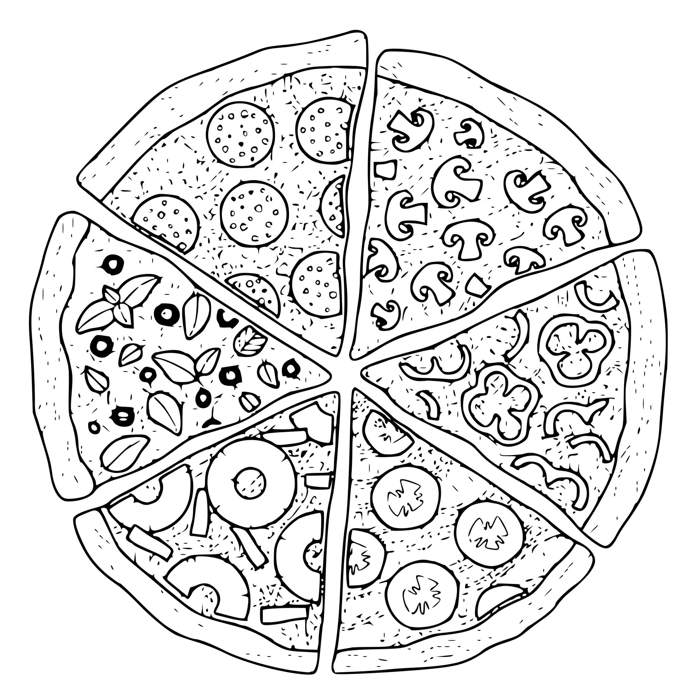 Coloriage Pizza