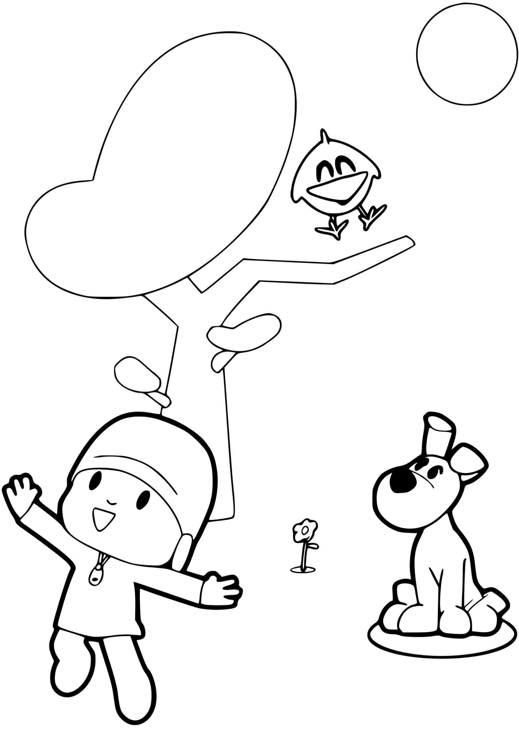 Coloriage Pocoyo Et Ses Amis - Pocoyo à imprimer