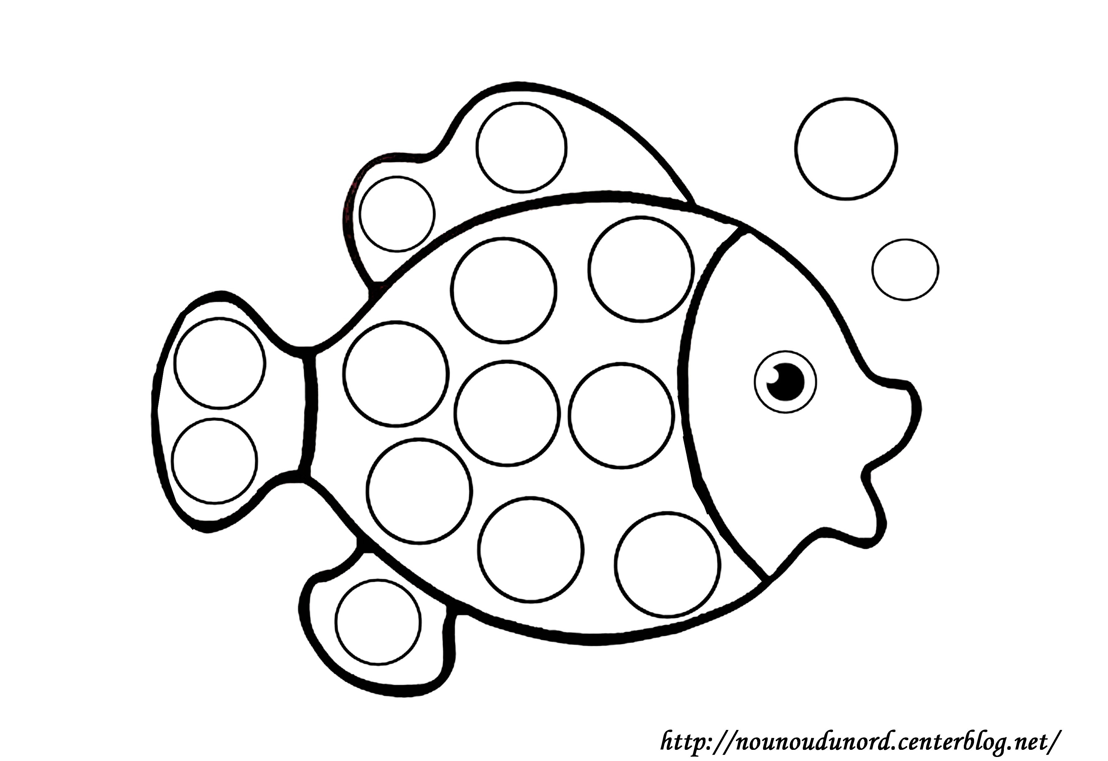 Coloriage Poisson tropical aux nageoires ondulantes - Poisson à imprimer