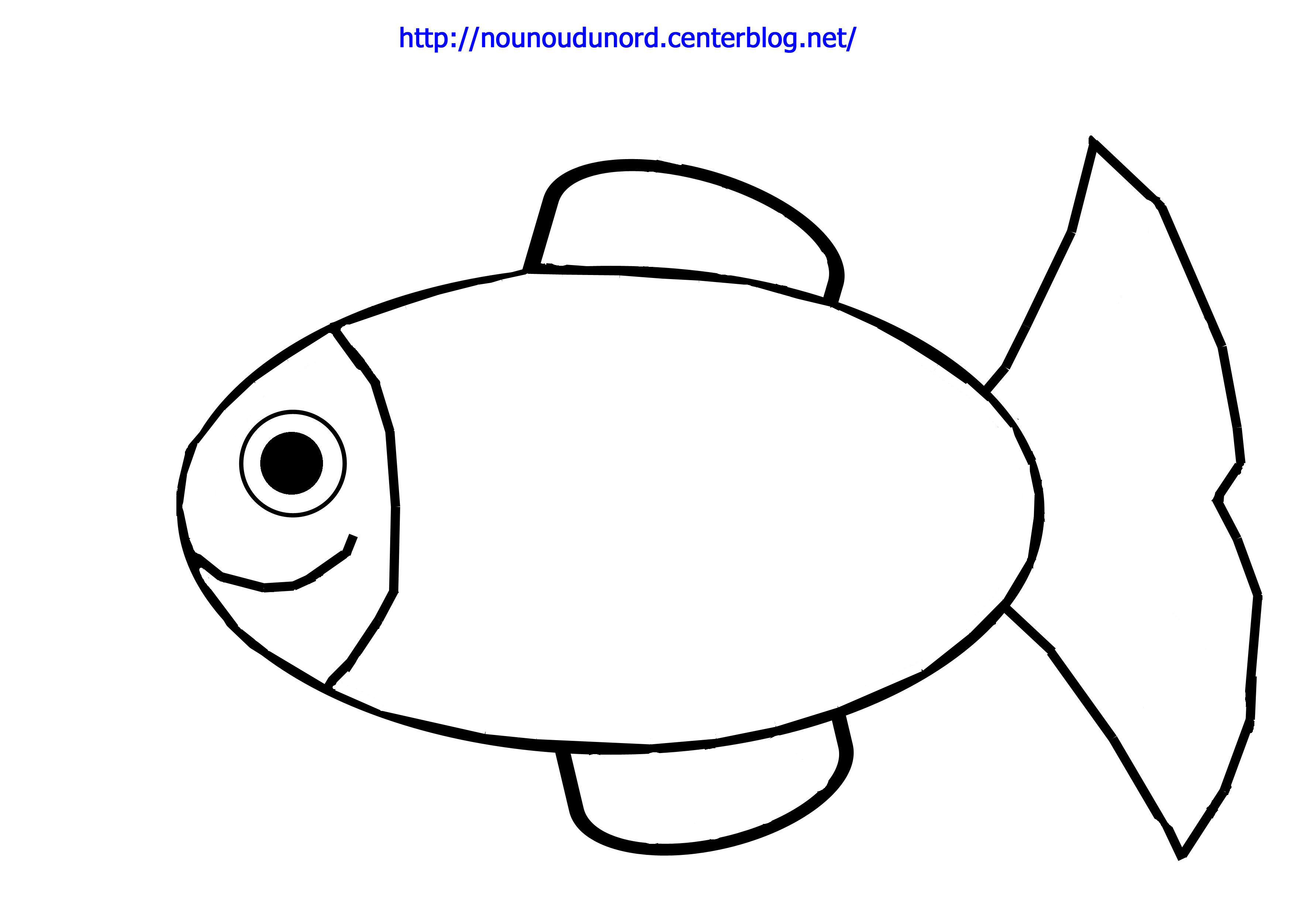 Coloriage Poisson tropical aux nageoires ondulantes - Poisson à imprimer