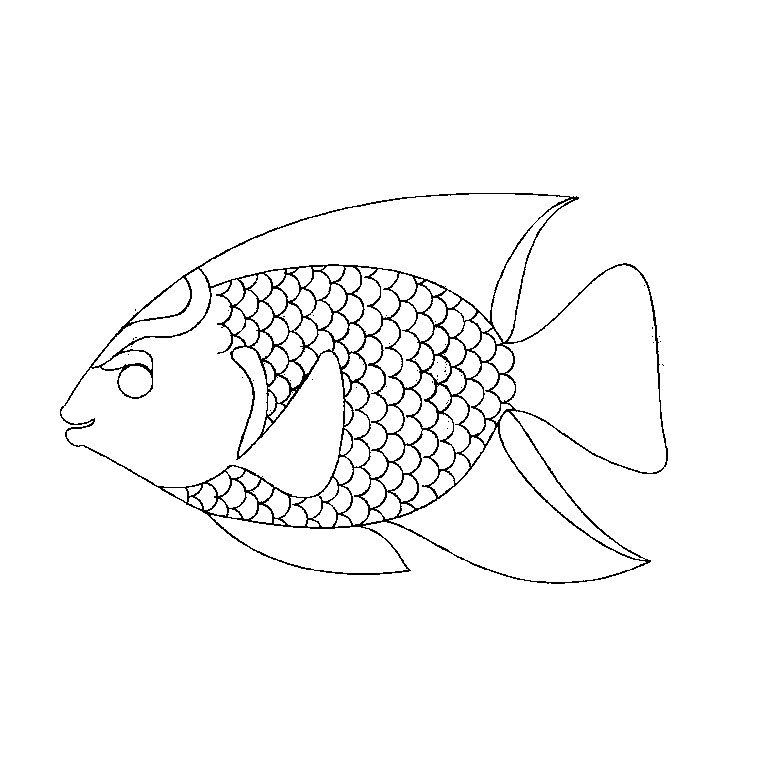 Coloriage Poisson Arc En Ciel - Poisson à imprimer