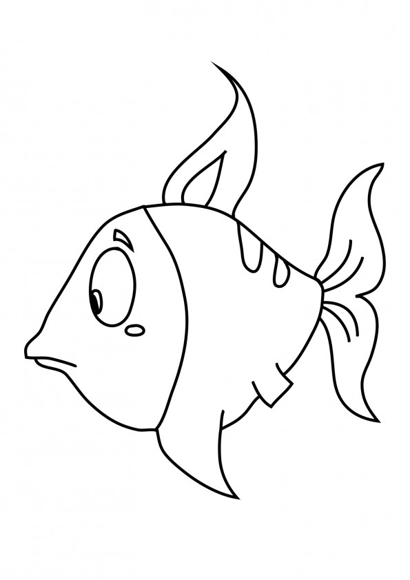 Coloriage Poisson d'avril coloré avec motifs géométriques - Poisson à imprimer