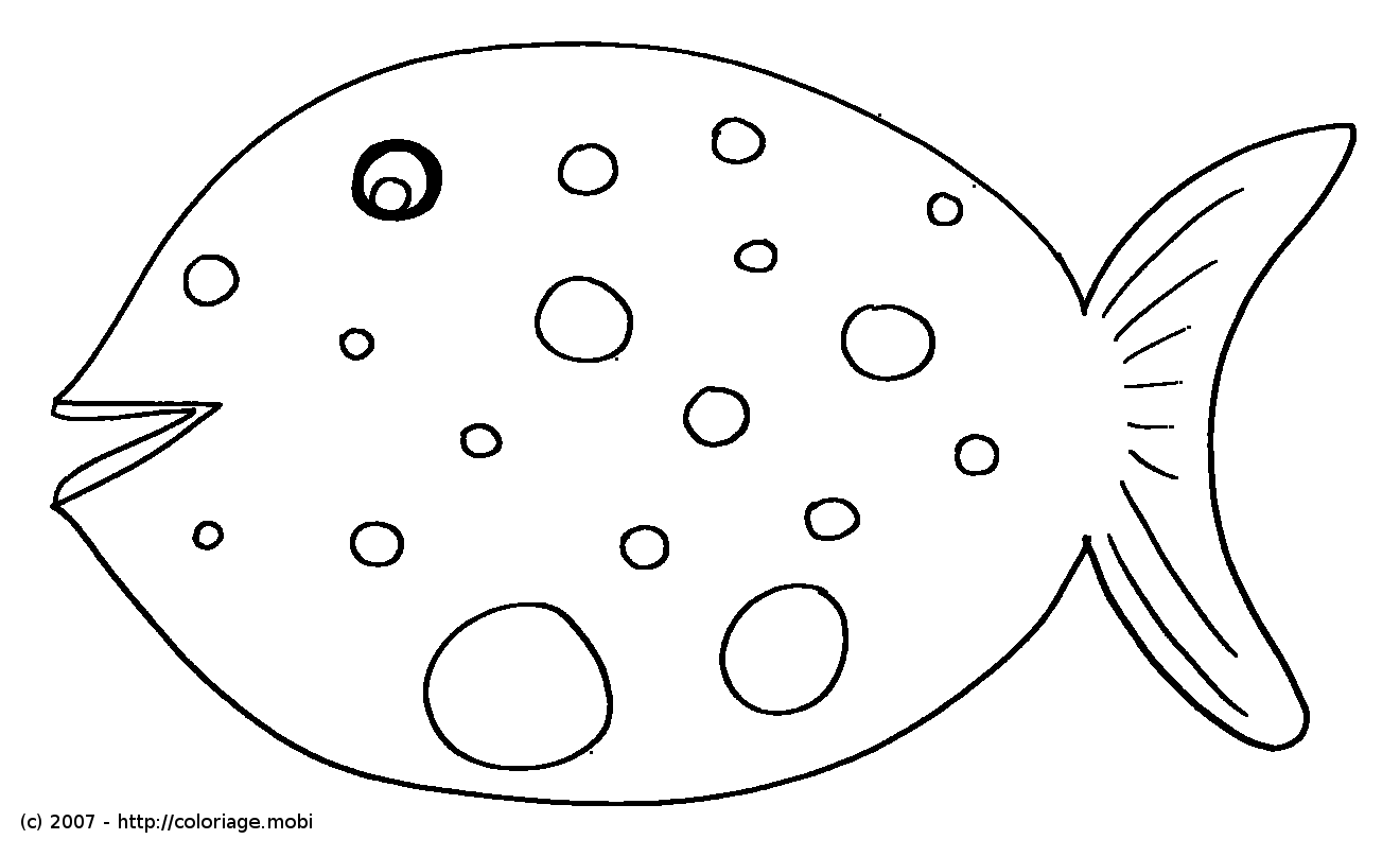 Coloriage Poisson d'avril espiègle aux nageoires dynamiques - Poisson à imprimer
