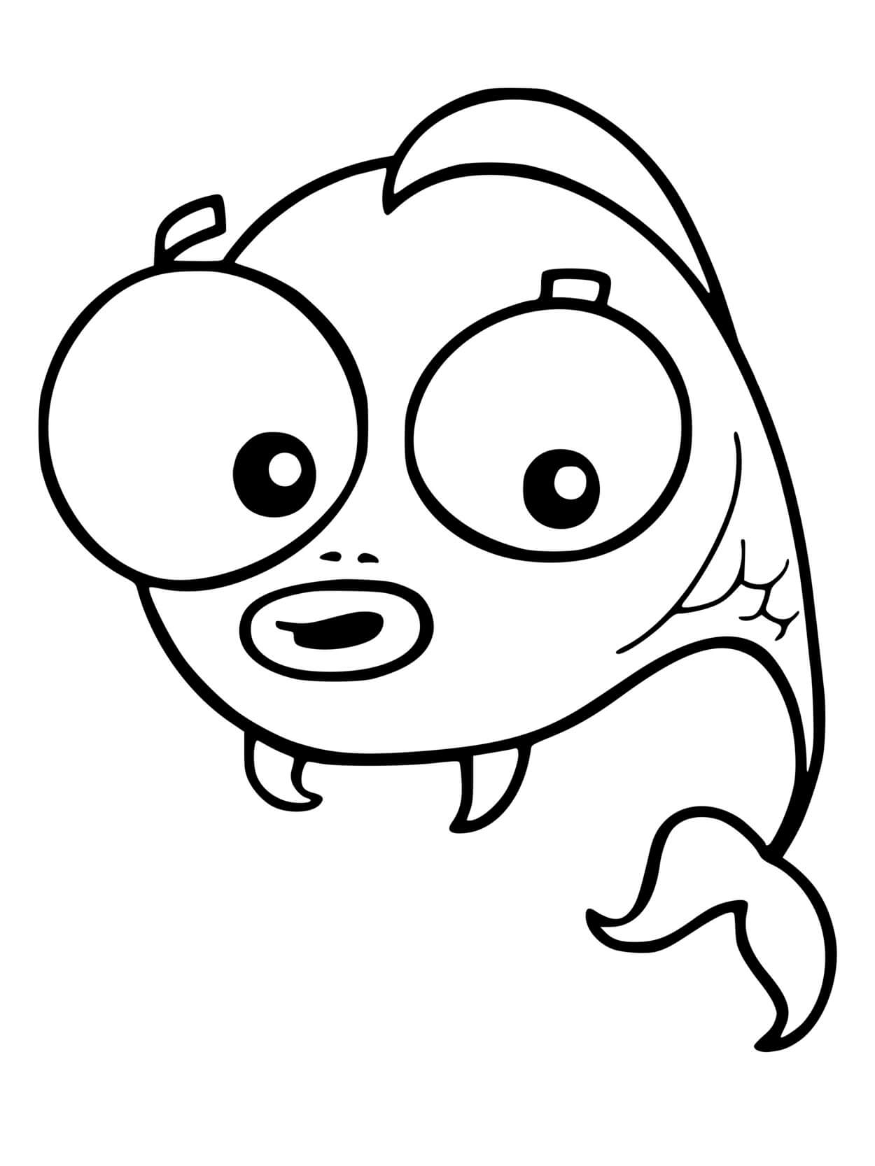 Coloriage Poisson Facile 6 - Poisson à imprimer