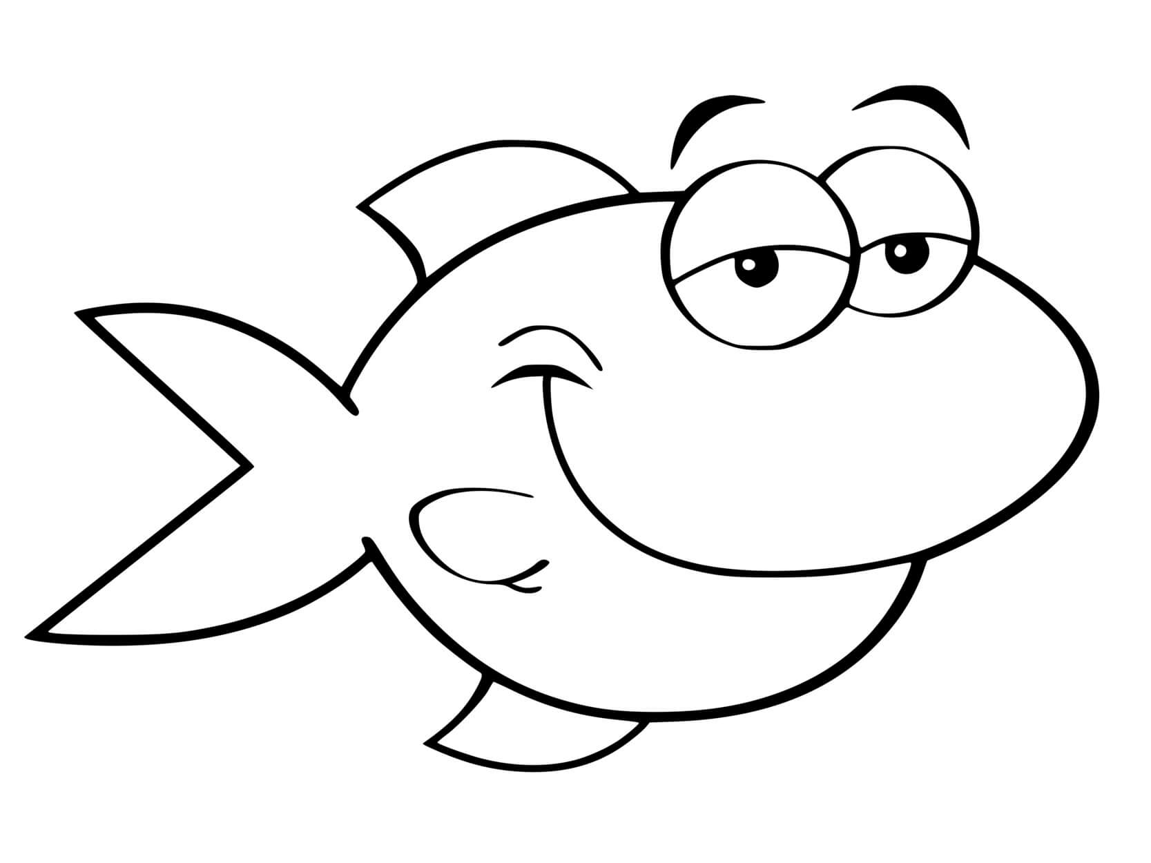 Coloriage Poisson Facile Maternelle Malin - Poisson à imprimer