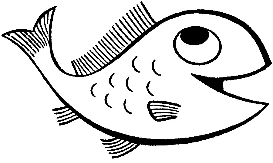 Coloriage Poisson Rouge - Animaux de la mer à imprimer