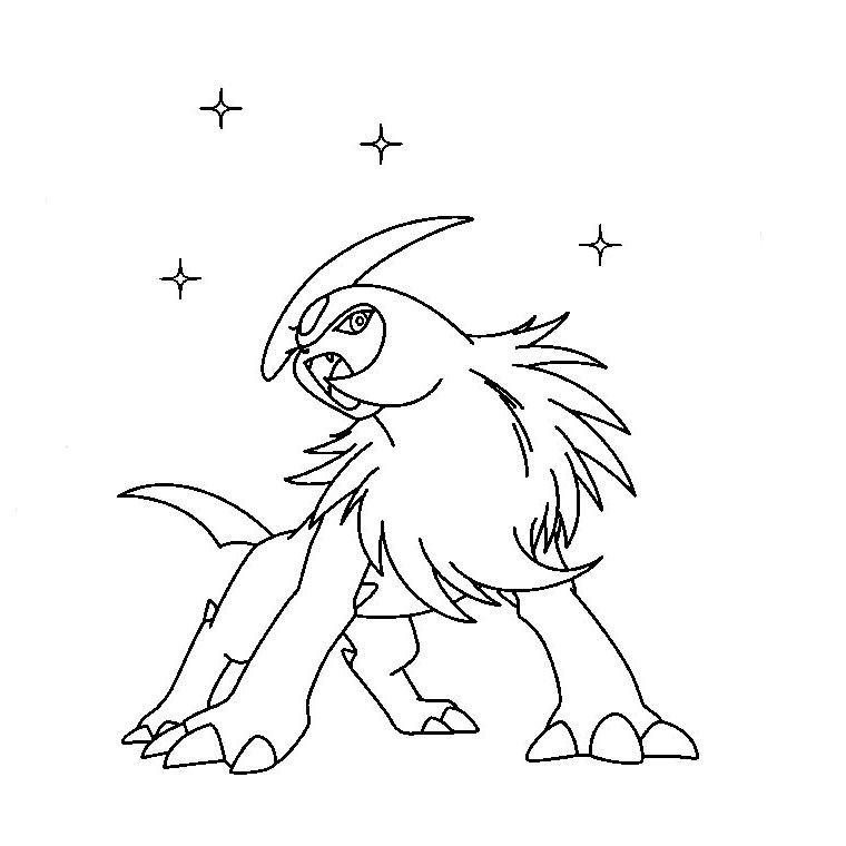 Coloriage Pokemon Absol - Pokémon à imprimer