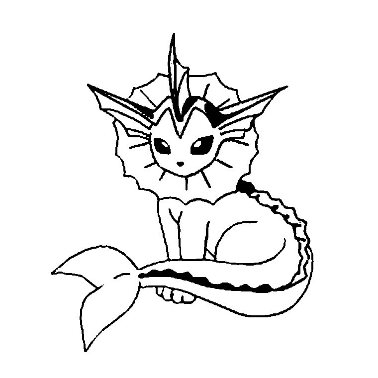 Coloriage Pokemon aquali coloriez - Coloriez à imprimer