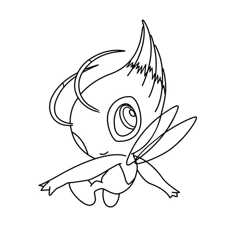 Coloriage Pokemon Celebi - Pokémon à imprimer