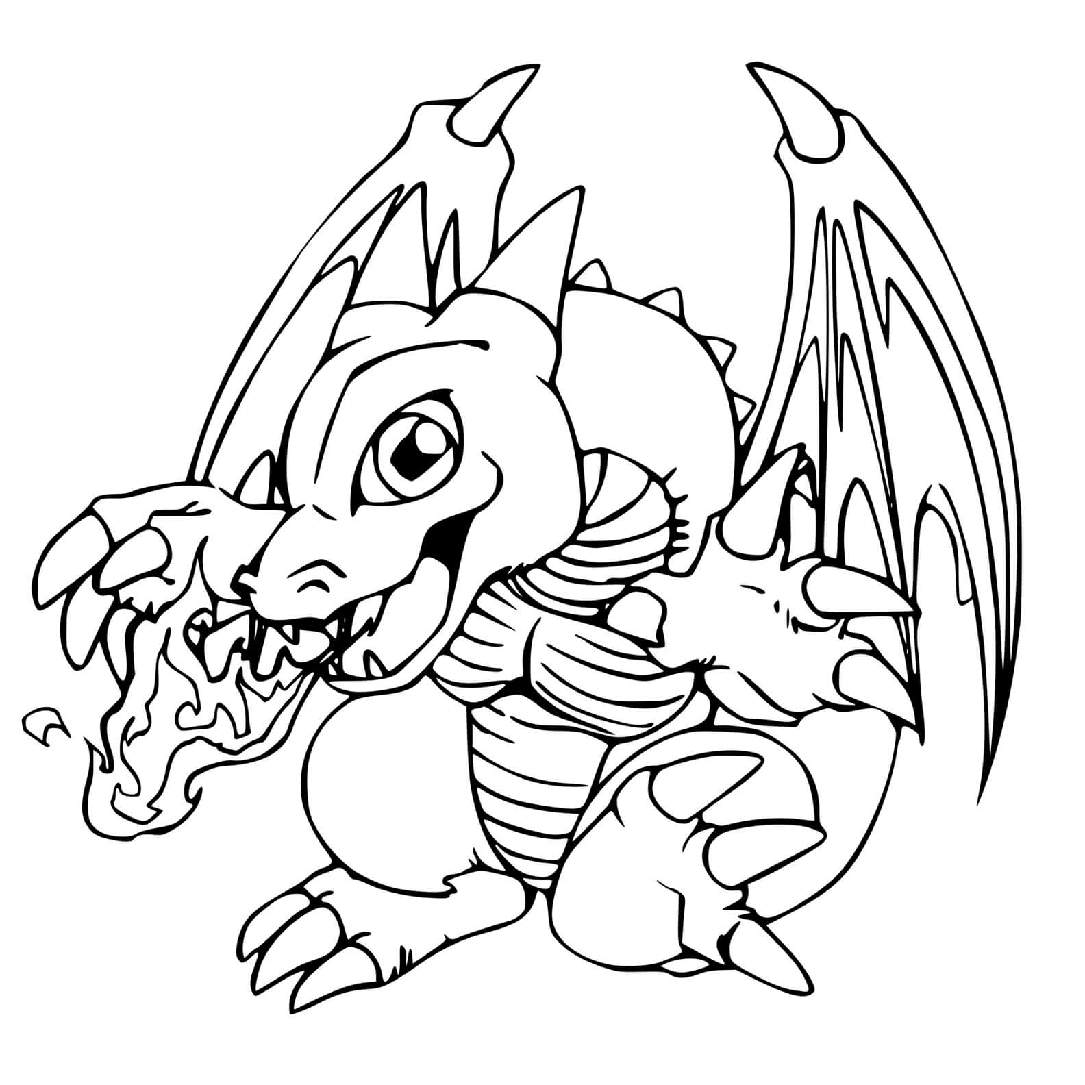 Coloriage Pokemon Dracaufeu Tpye Feu Vol - Dracaufeu à imprimer