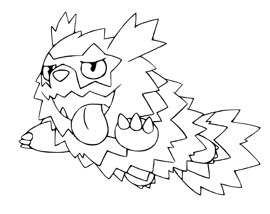 Coloriage Pokemon Épée Et Bouclier Formes De Galar Zigzaton De Galar - Pokémon à imprimer