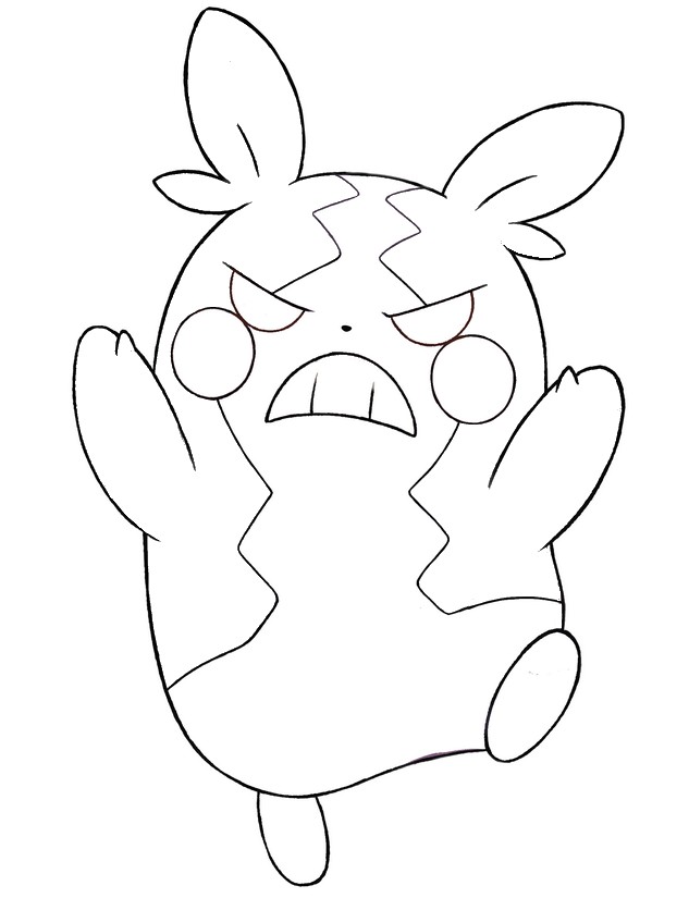 Coloriage Pokemon Épée Et Bouclier Morpeko Mode Affame - Pokémon à imprimer