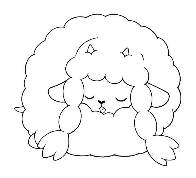 Coloriage Pokemon Épée Et Bouclier Moumouton - Pokémon à imprimer