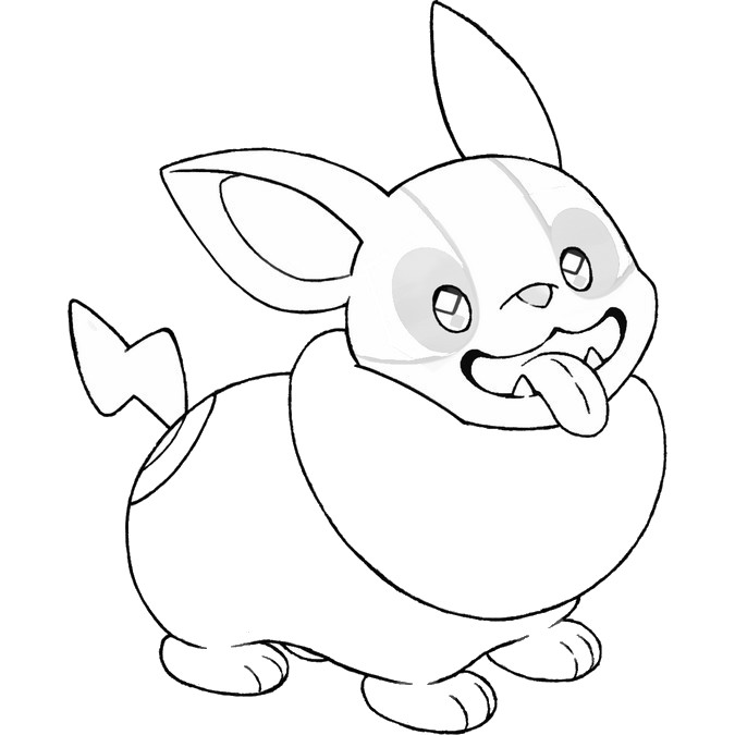 Coloriage Pokemon Épée Et Bouclier Voltoutou - Pokémon à imprimer