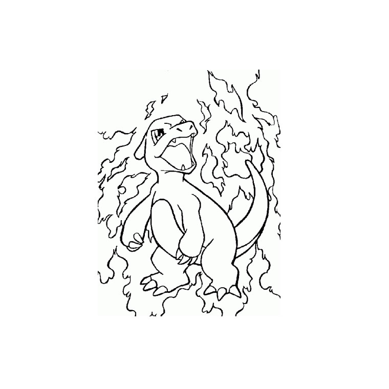 Coloriage Pokemon Feu - Pokémon à imprimer