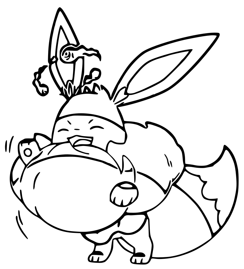 Coloriage Pokemon Gigamax Evoli - Pokémon à imprimer