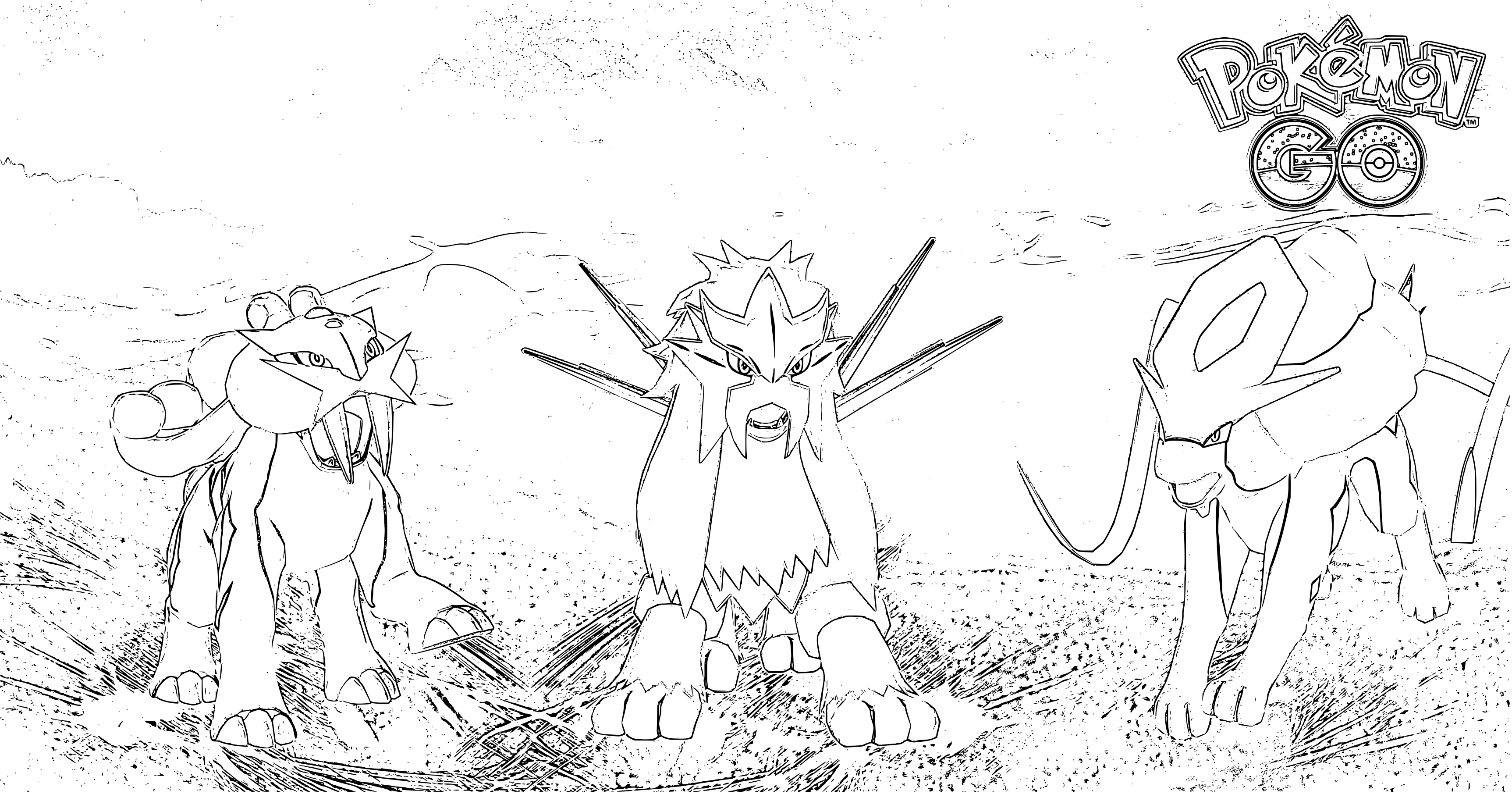 Coloriage Pokemon Go Légendaire - Pokémon à imprimer