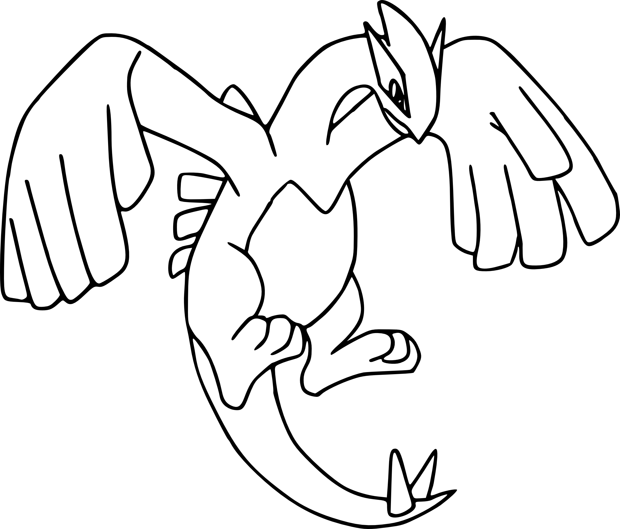 Coloriage Pokemon Légendaire Lugia - Pokémon à imprimer