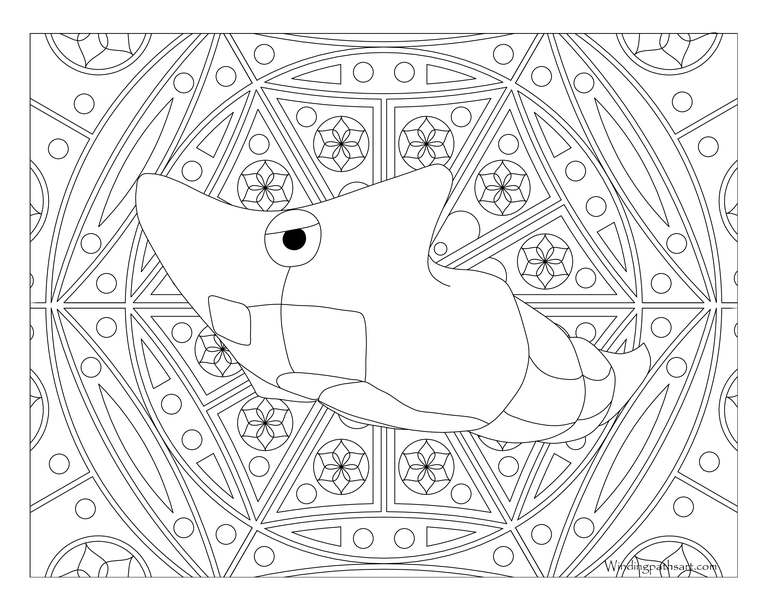 Coloriage Pokemon Mandala Adulte Metapod - Mandala pokemon à imprimer