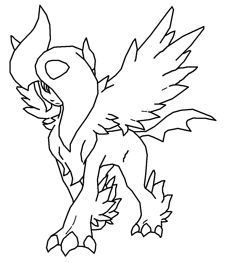 Coloriage Pokemon Mega Évolution Eevee Evolutions - Pokémon à imprimer