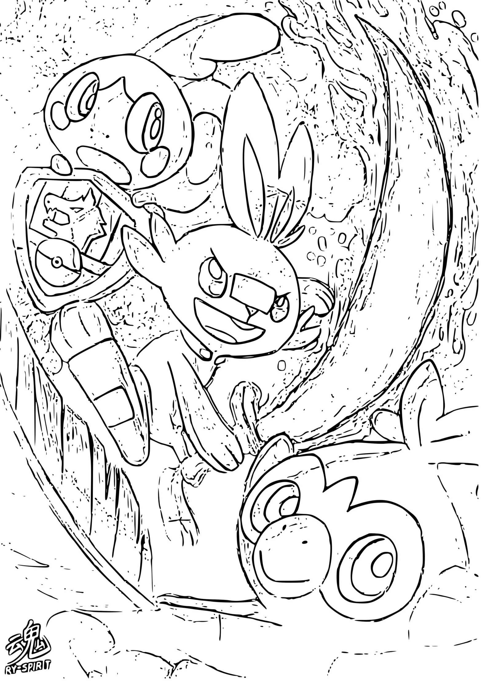 Coloriage Pokemon Sword And Shield By Ryspirit - Pokémon à imprimer