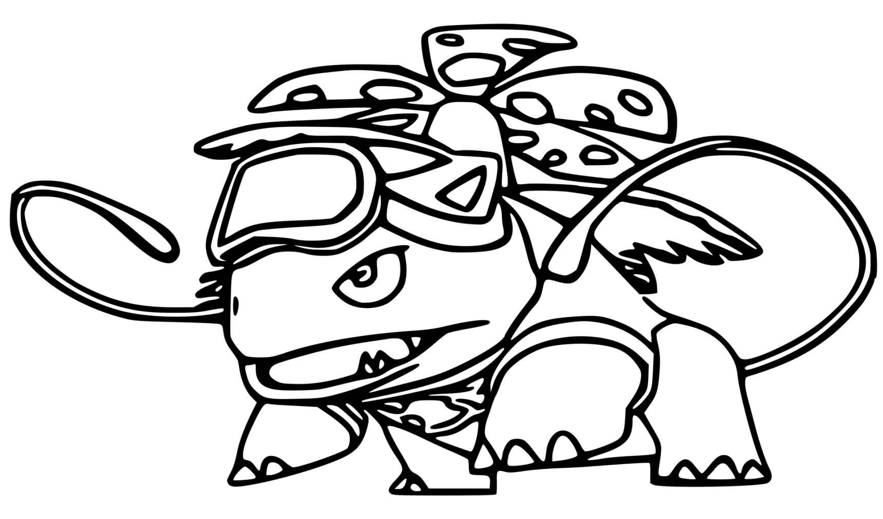 Coloriage Pokemon Unite Florizarre Holo Costume - Pokémon à imprimer