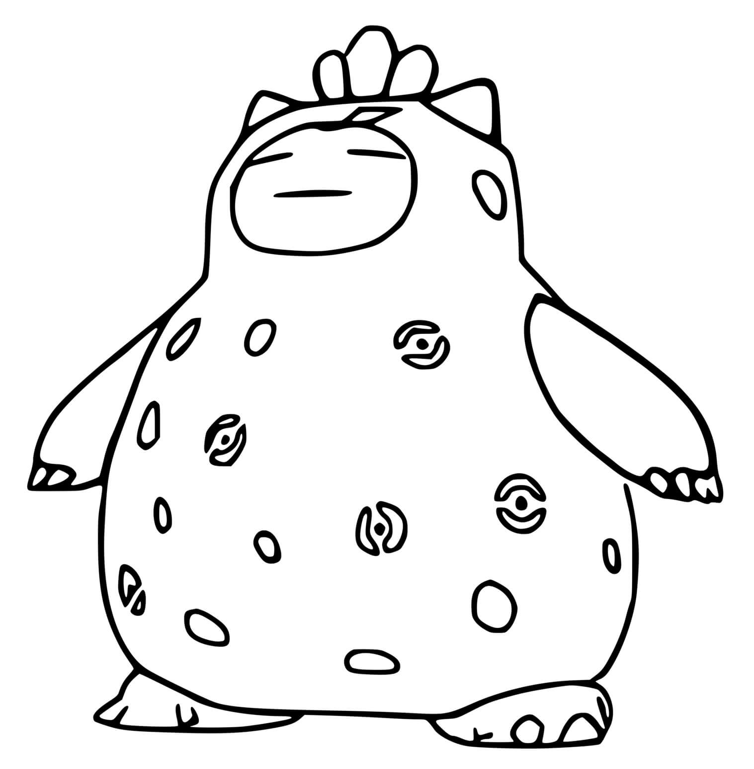 Coloriage Pokemon Unite Ronflex Ananas - Pokémon à imprimer