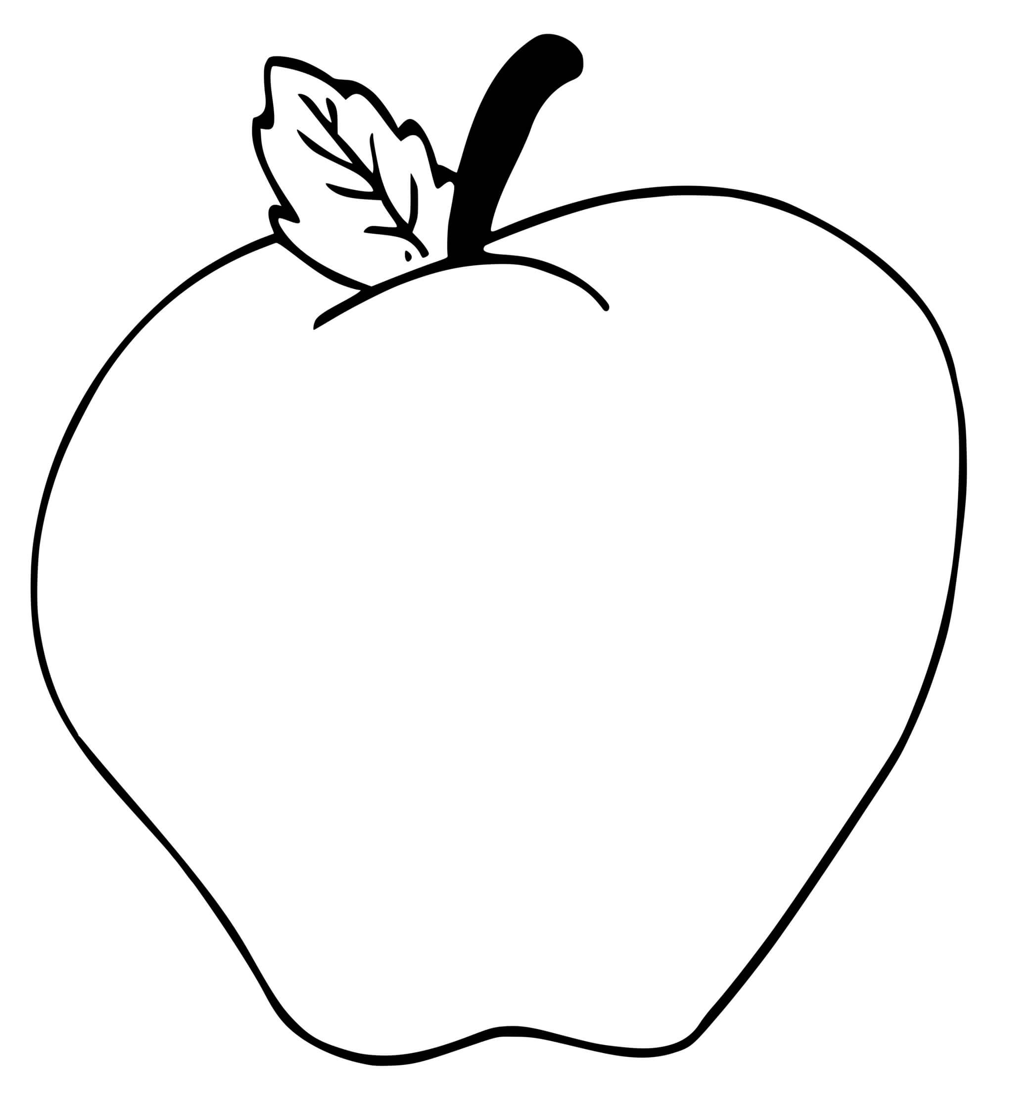 Coloriage Pomme Dessin Simple Et Facile - Pomme à imprimer